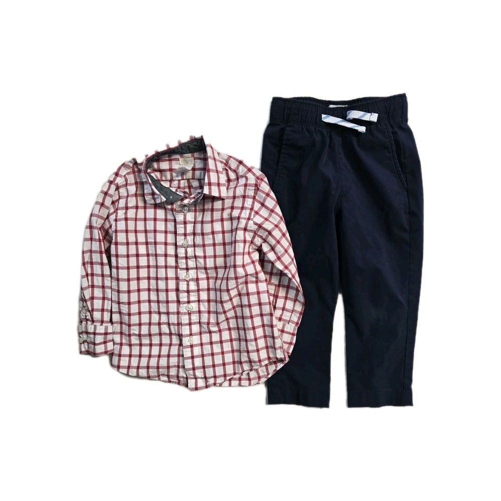 Crewcuts Boys Pants Button-Up Shirt 3 Years  Lot Of 2